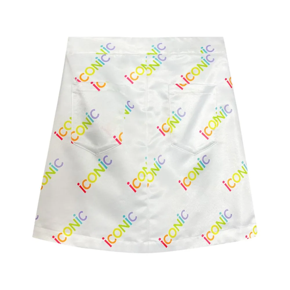 ICONIC WHITE MONO SKIRT