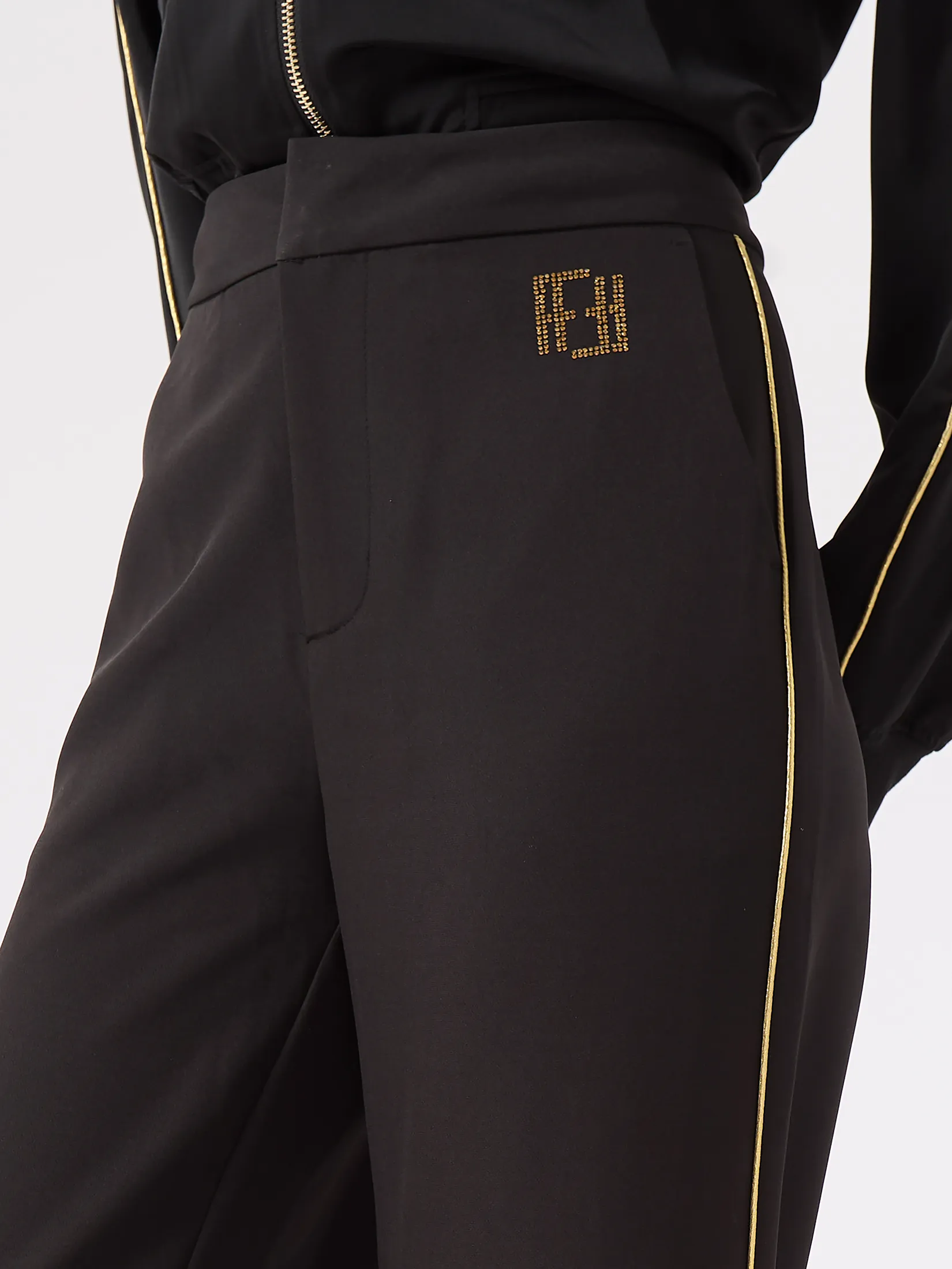 F-FASHION Wide-Leg Trousers Women Black