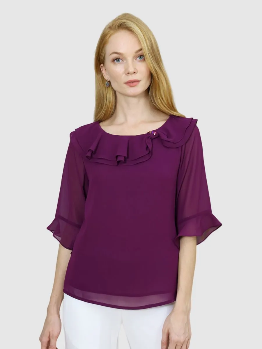 MIKIKO Women  Blouse Rachel Lace Violet