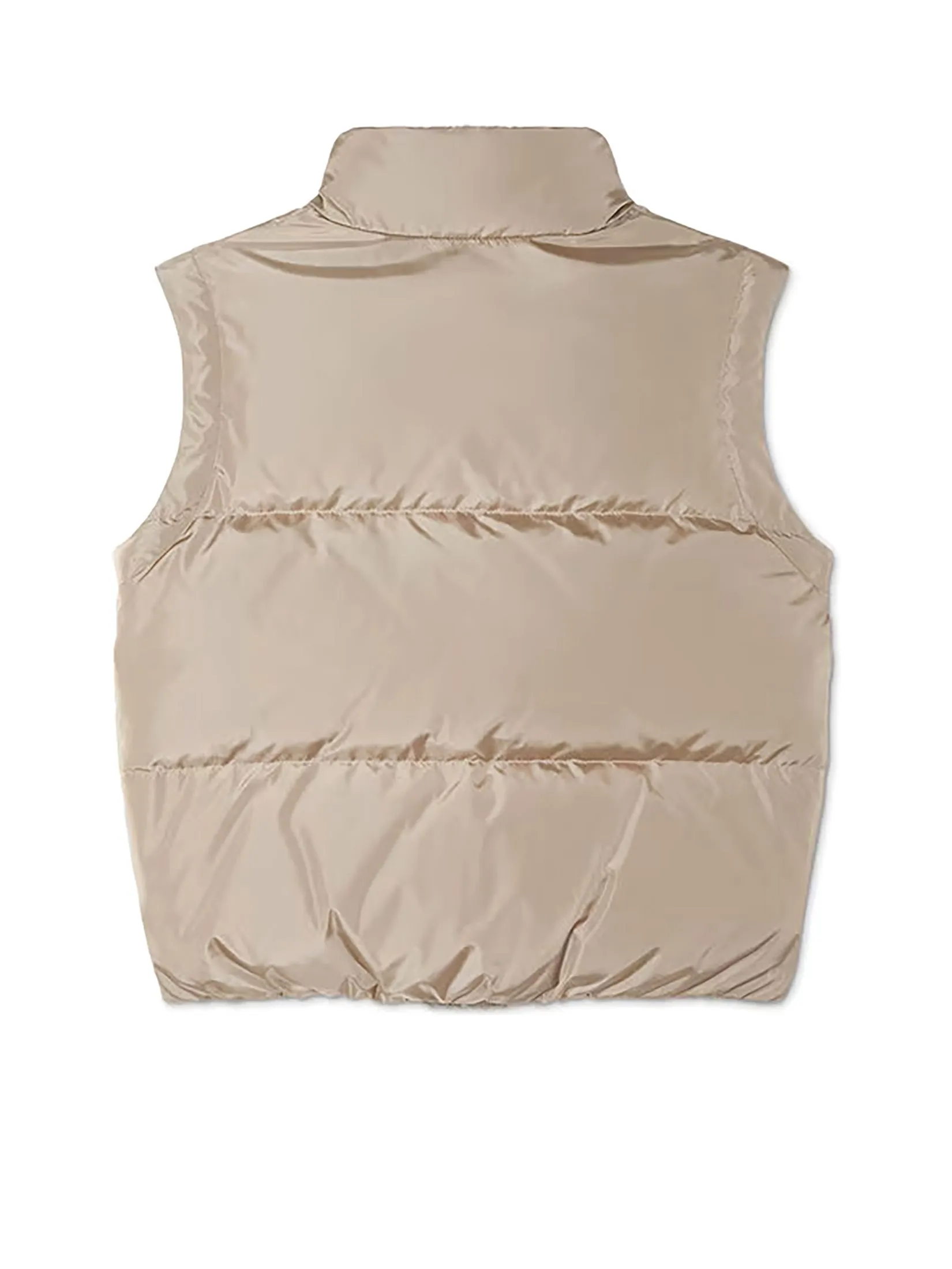 VERSACE KIDS Versace Logo Kids Puffer Vest Brown