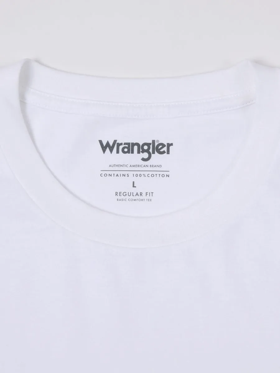WRANGLER Men's Tee Short Sleeve Regular Fit White
