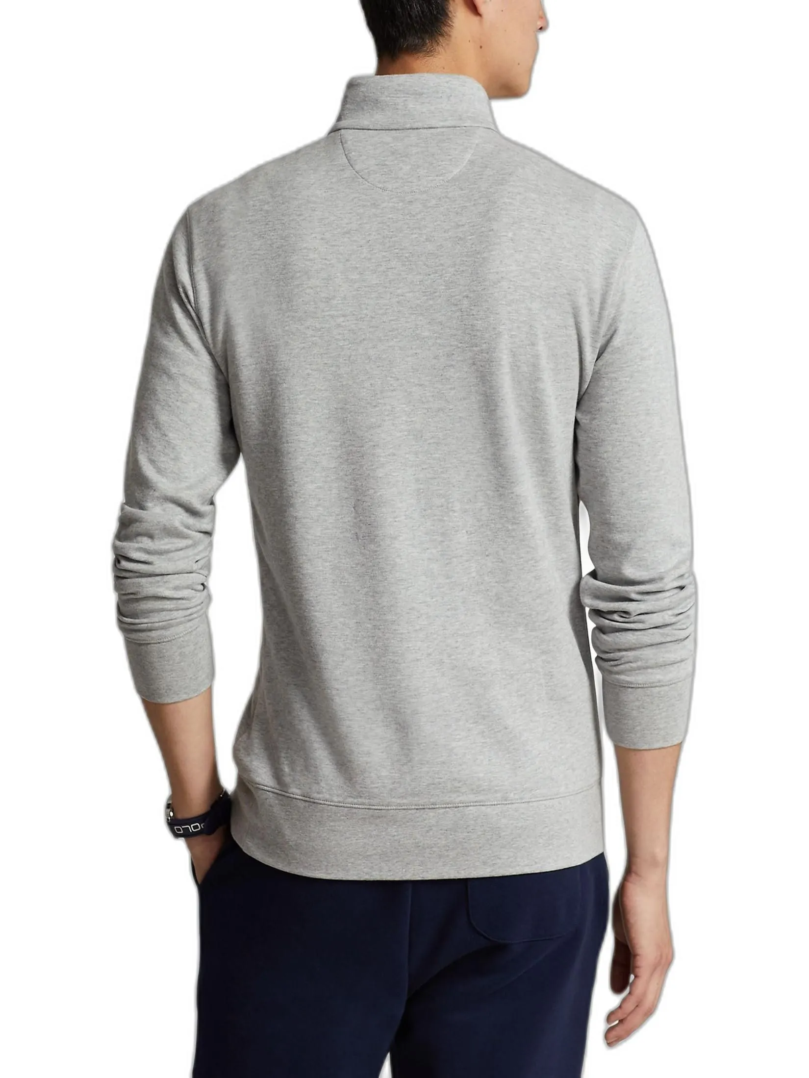 POLO RALPH LAUREN Men Pullover-Luxury Jersey Quarter-Zip Pullover MNPOKNI16821436-Grey