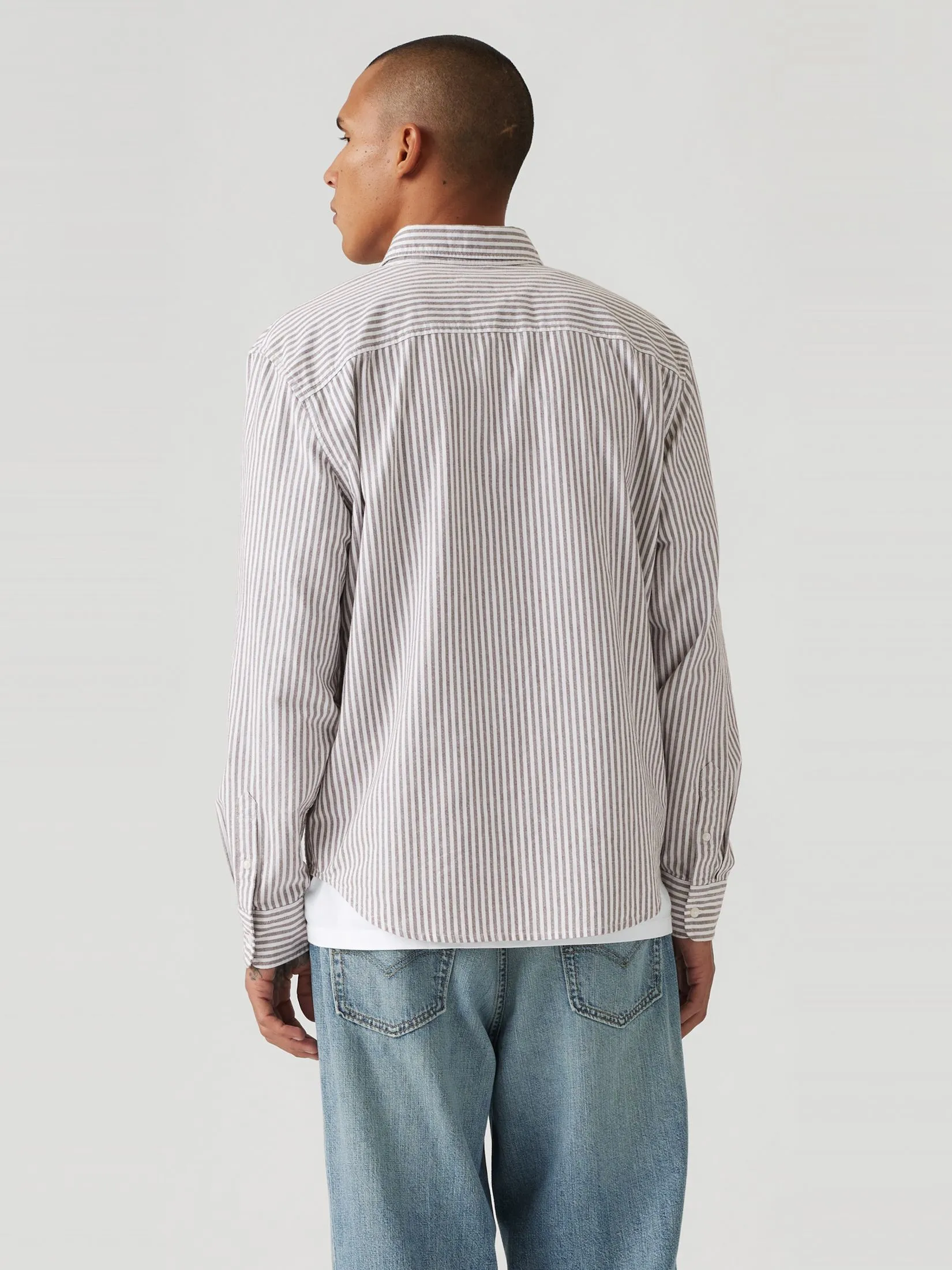 LEVI'S Men's Authentic Button-Down Shirt Brown