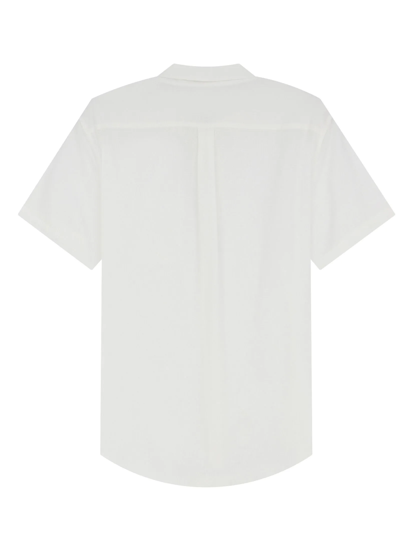 GIORDANO Men's Slim Poplin Linen Shirt  White