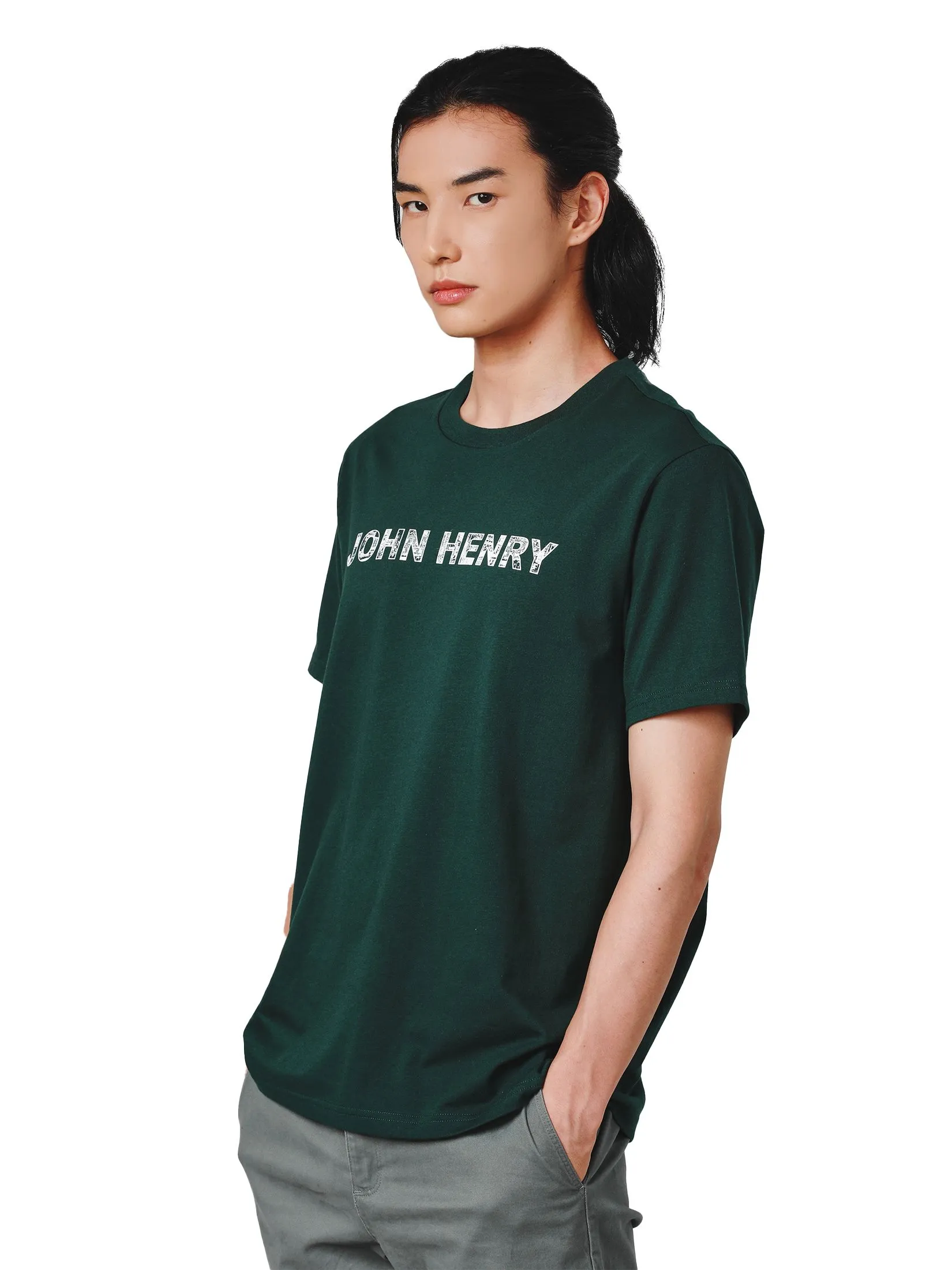 JOHN HENRY Men's T-Shirts (Slim Fit) ICONIC AF Green