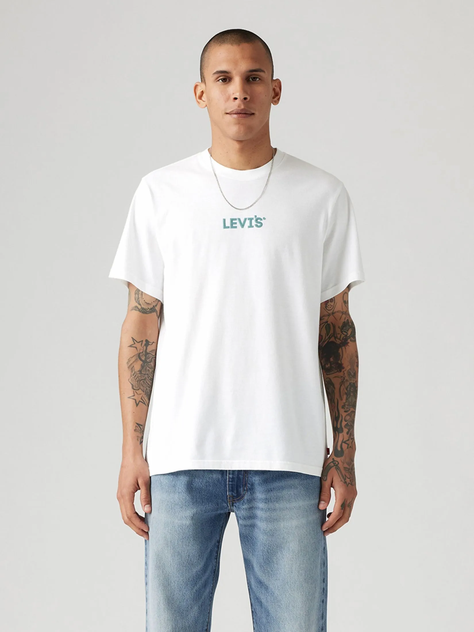 LEVI'S Men's Relaxed Fit Short-Sleeve Graphic T-Shirt White