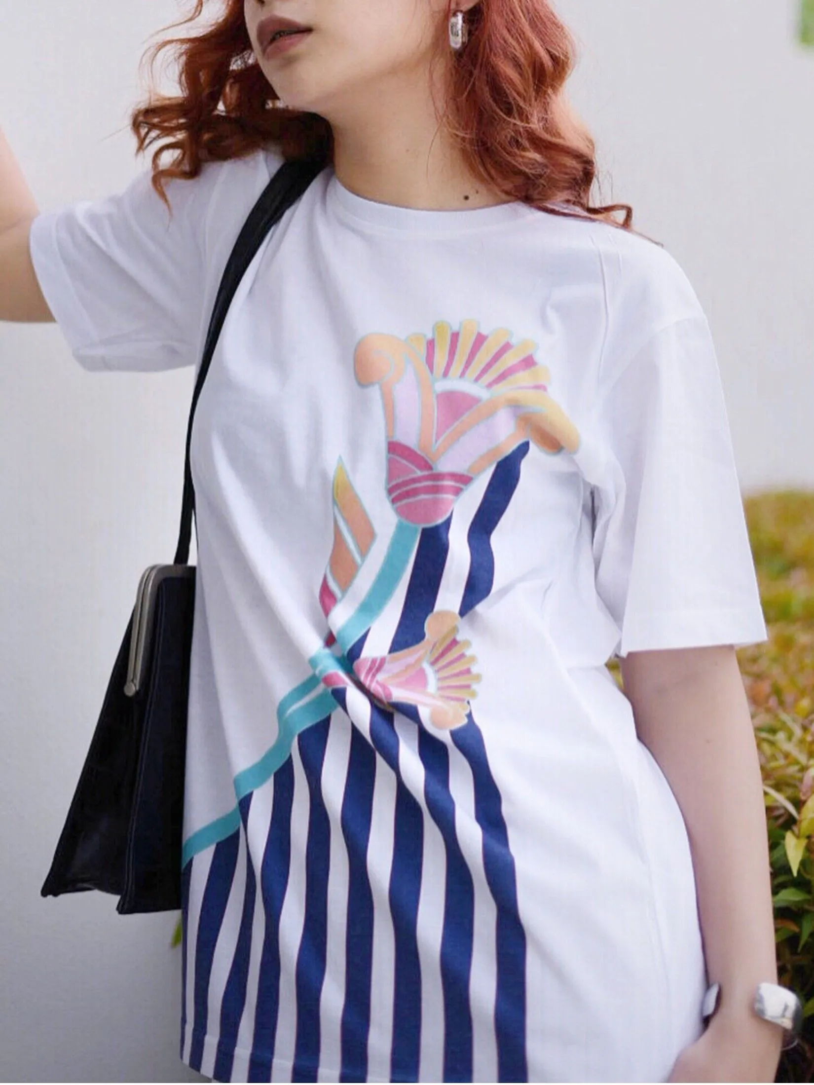 ICONIC White NAVY SAFFRON T-SHIRT Model NAVYSAFFRON5533