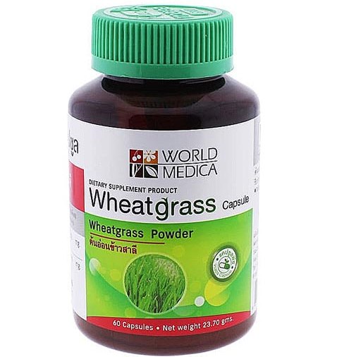 Пшеничная трава (Пырей) Wheatgrass (витграсс) World Medica 60 капсул