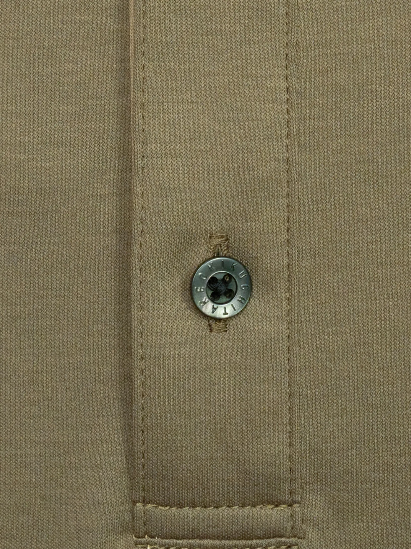 TAKEO KIKUCHI MEN GREEN SOFT ROYAL-COOL CUT&SEW POLO SHIRT