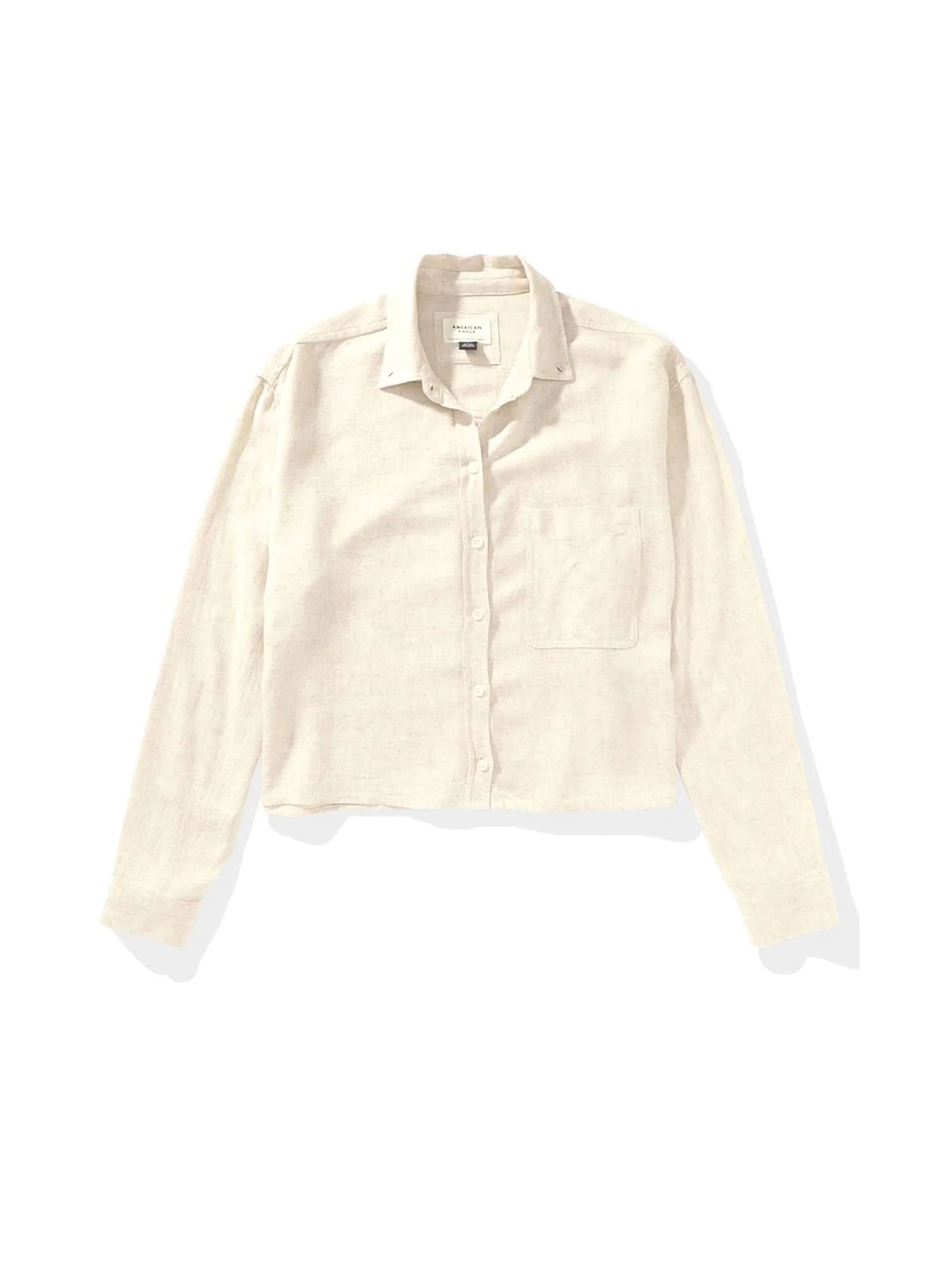 AMERICAN EAGLE WOMEN INTL CORE ST HEM CROPPED PREP 109 NATURAL