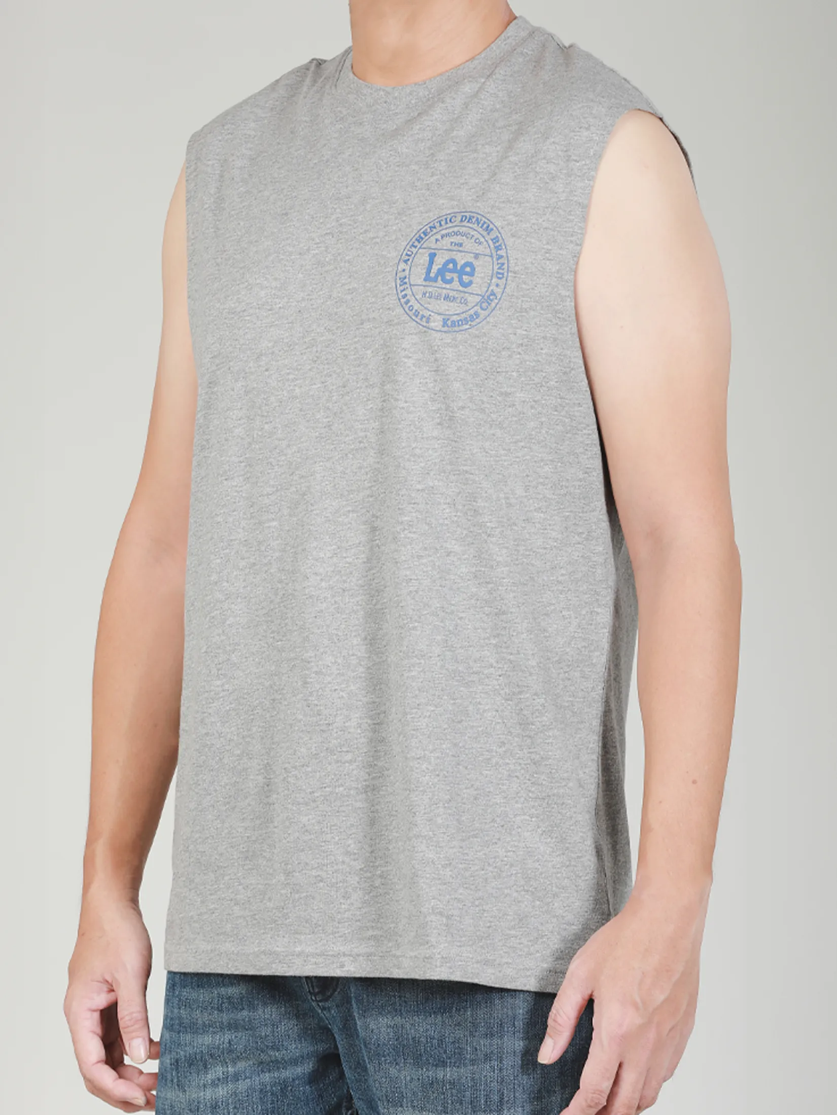 LEE Men s Tee Sleeveless Regular Fit Grey