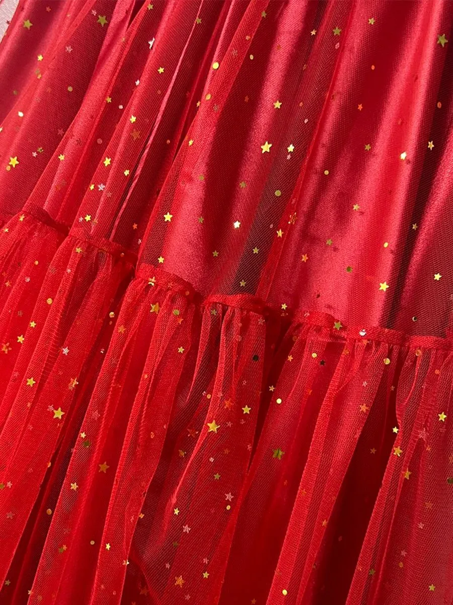 ICONIC WOMAN RED DRAGON SKIRT