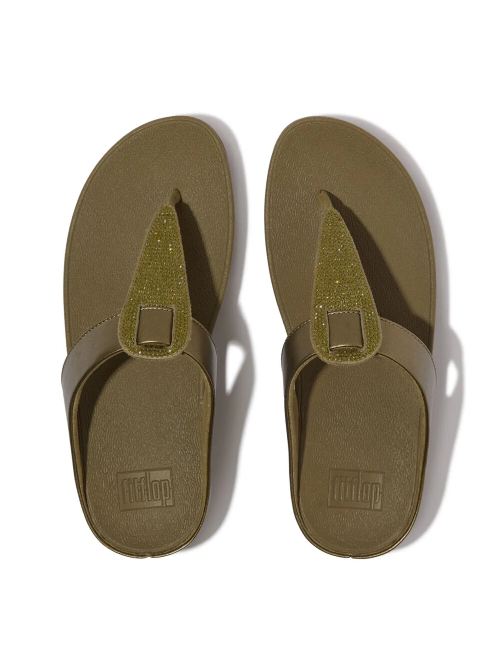 FitFlop™ WOMEN'S FINO CRYSTAL METALLIC TOE-POST GREEN
