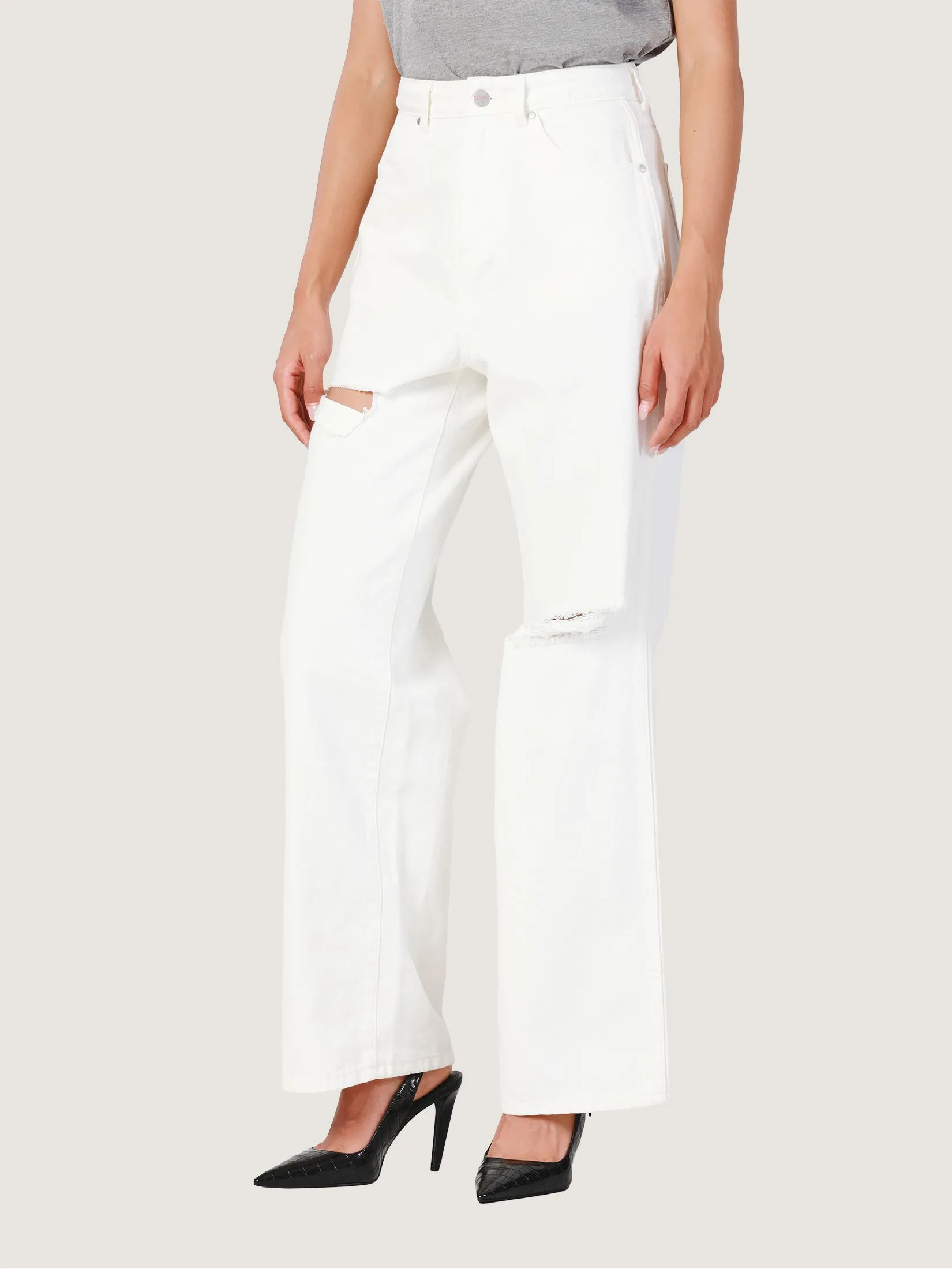 WRANGLER Women's Jeans Everyday with Wrangler Collection High Loose Fit Off-White