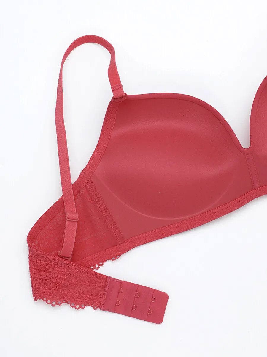 SABINA Doomm Doomm Women Wireless Bra - Dark Red