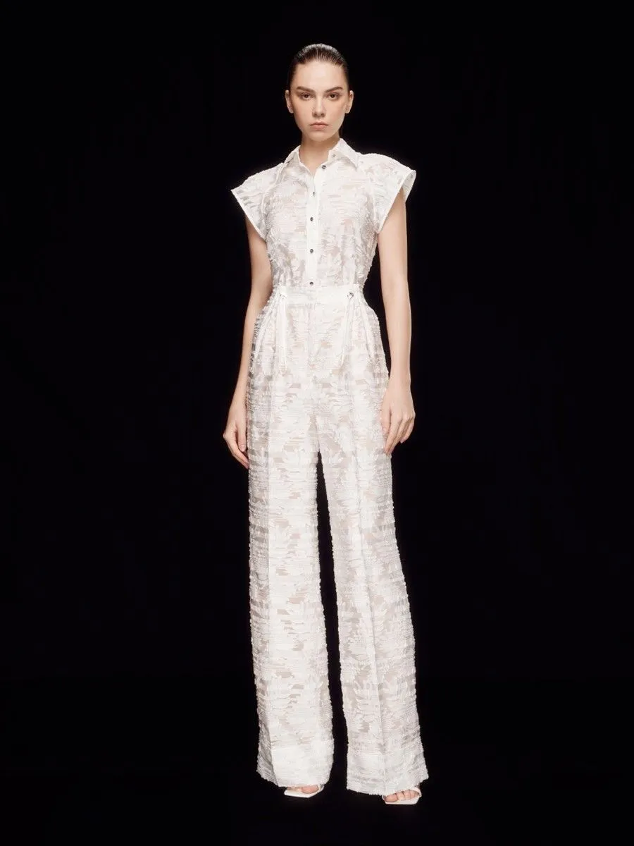 ASAVA ( SS24 ) Carina High-waisted Women Pants White