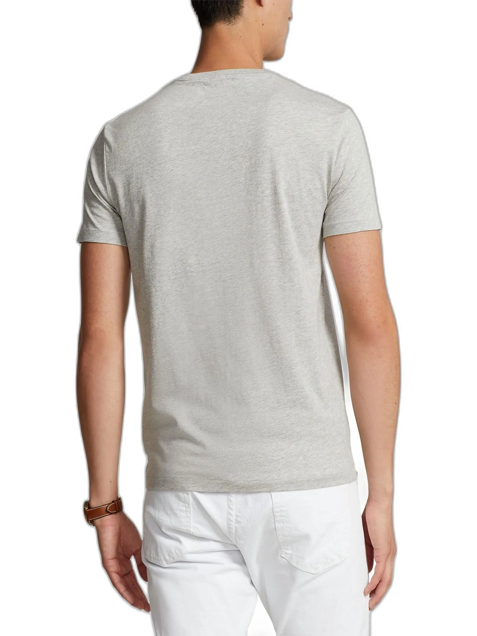 POLO RALPH LAUREN Polo Ralph Lauren TEE-Custom Slim Fit Jersey Crewneck T-Shirt MNPOTSH1N820198 020 GREY