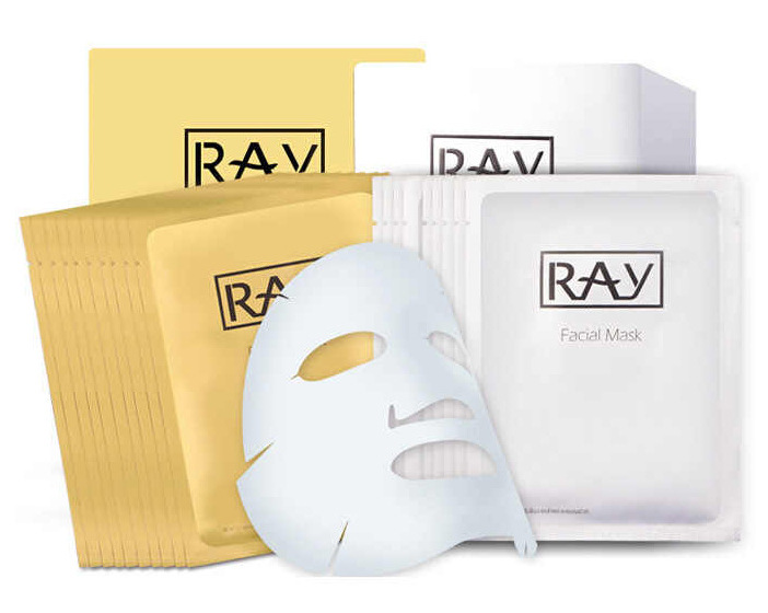 Люксовая тканевая лифтинг - маска с золотом Ray 1 или 10 шт