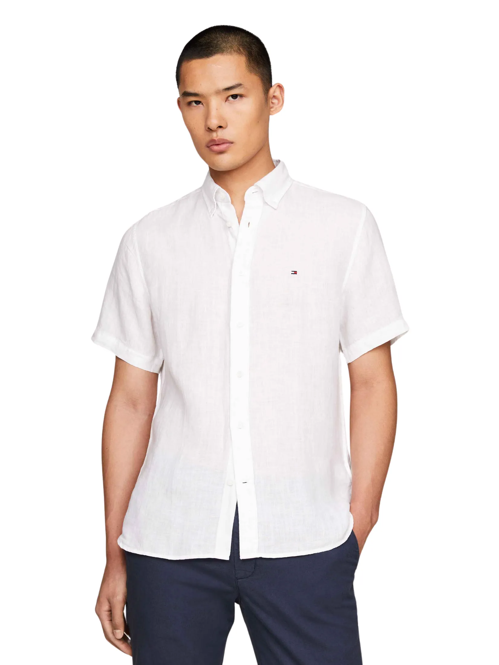 TOMMY HILFIGER MEN SHIRT White Regular Fit