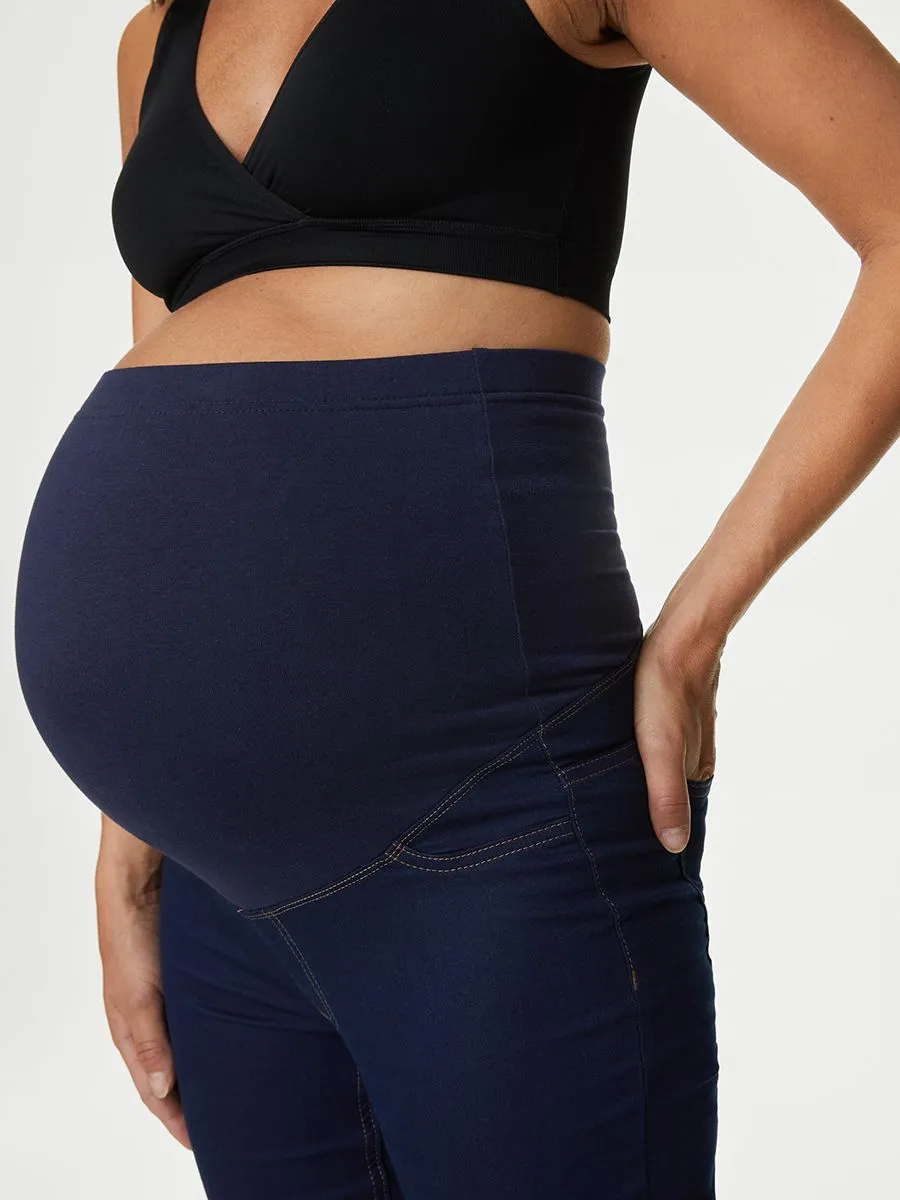 MARKS & SPENCER Women Jeggings Maternity Over Bump Indigo Mix