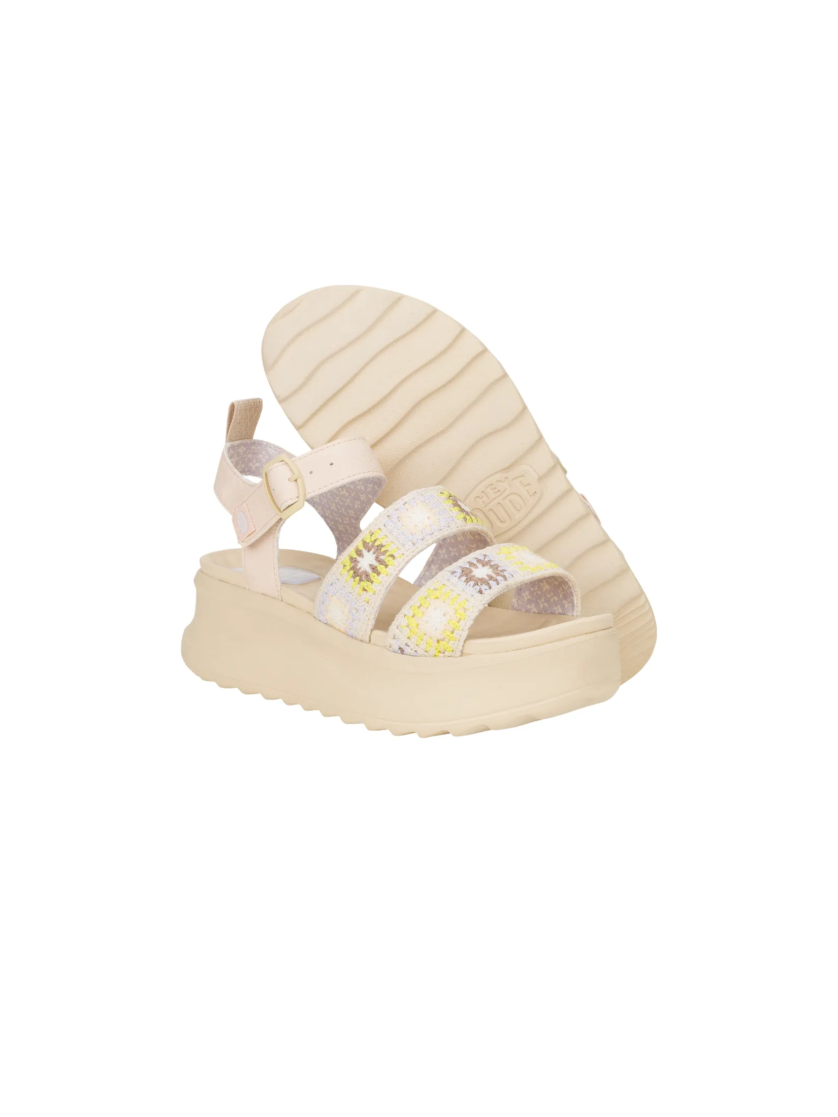 HEYDUDE DELRAY BUCK COT CROCH - EGRET/LAVENDER/MULTI