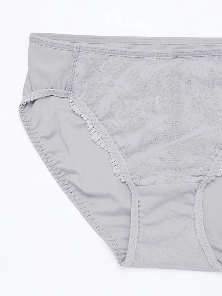 SABINA Panty Bikini Woman Modern V - Light Grey