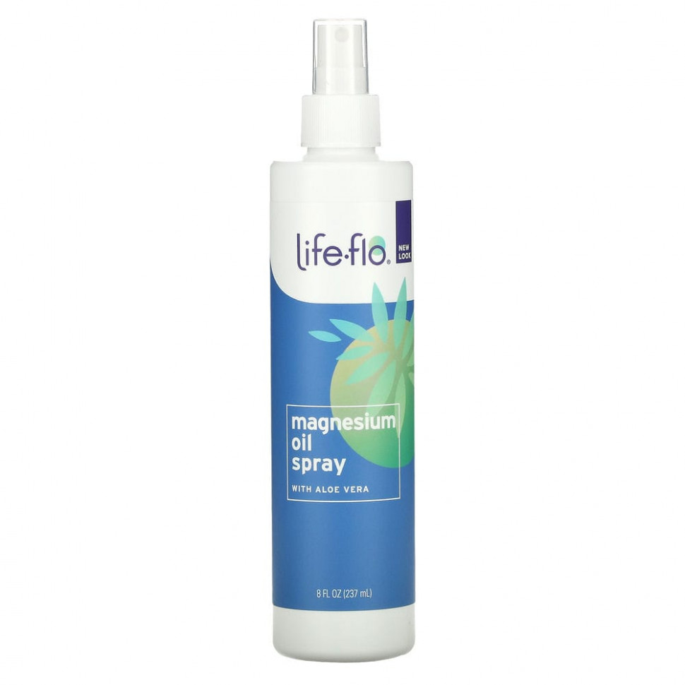Life-flo, спрей с магниевым маслом, с алоэ вера, 237 мл (8 жидк. унций) - LFH-58081-Алоэ вера