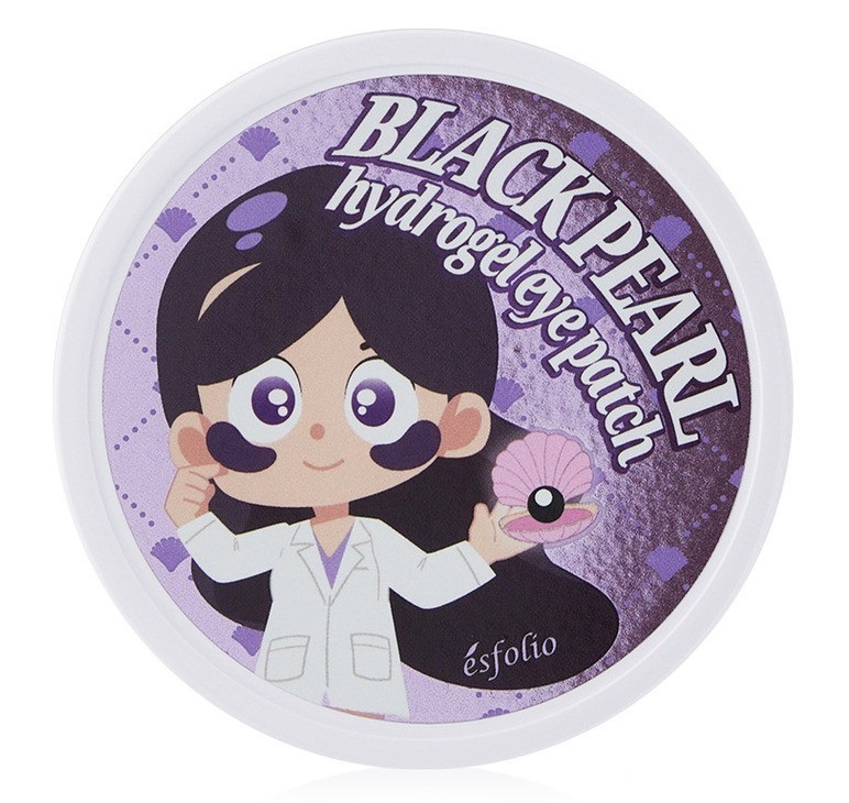 Гидрогелевые патчи для кожи вокруг глаз с черным жемчугом Esfolio 60 шт