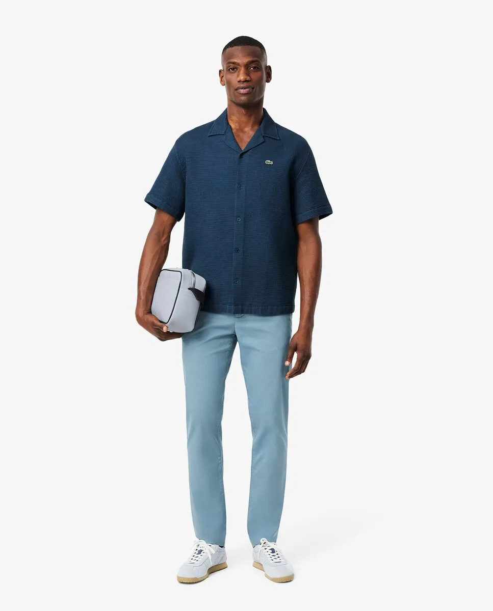 LACOSTE Slim Fit Stretch Cotton Pants Blue