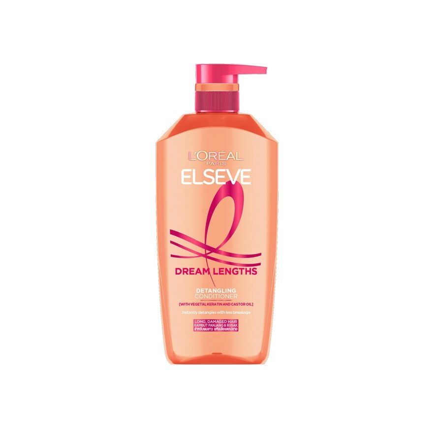 L'Oreal Paris Elseve Conditioner Dream Lengths Detangling 375 Ml. ผมยาว แห้งเสีย - Orange