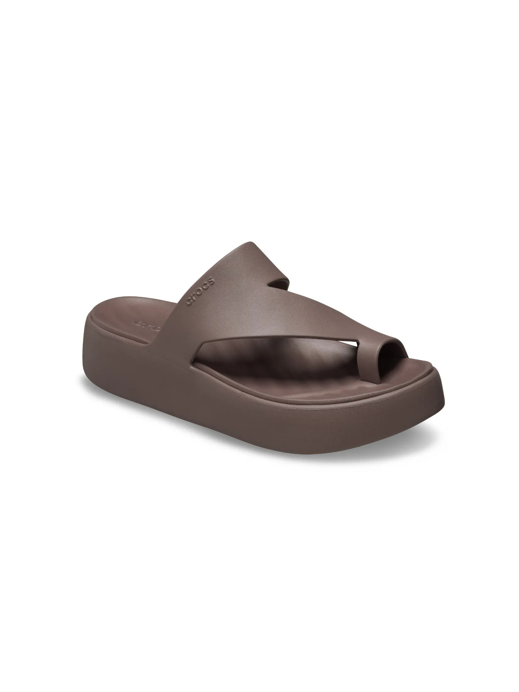 CROCS WOMEN'S GETAWAY PLATFORM TOE LOOP - TRUFFLE