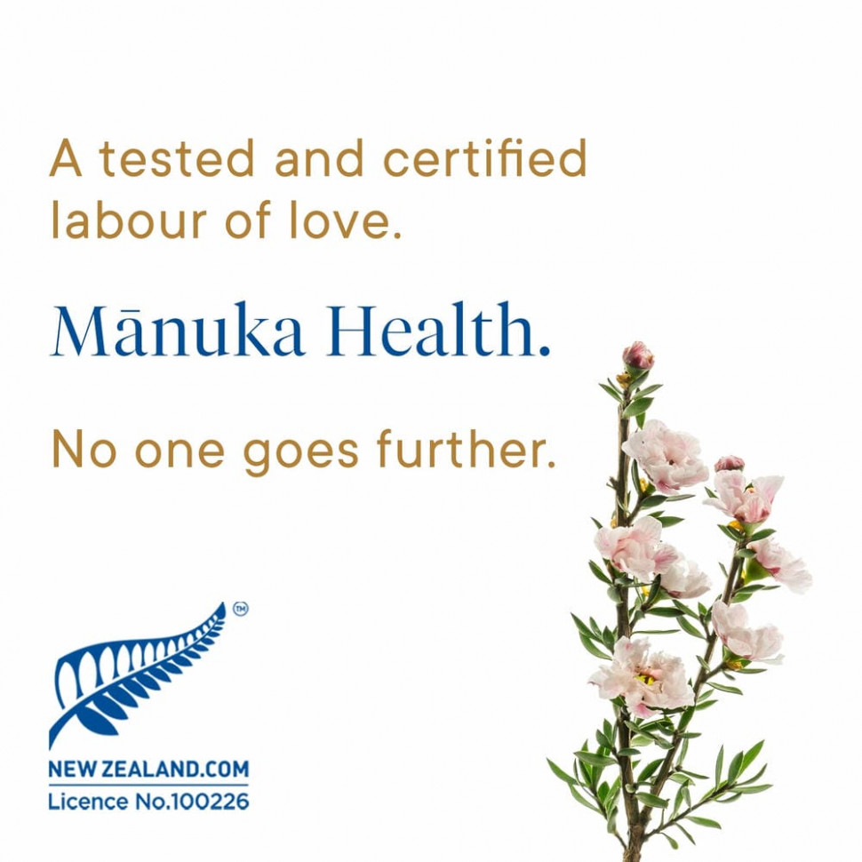 Manuka Health, Леденцы с медом Manuka, прополис, MGO 400+, 15 леденцов
