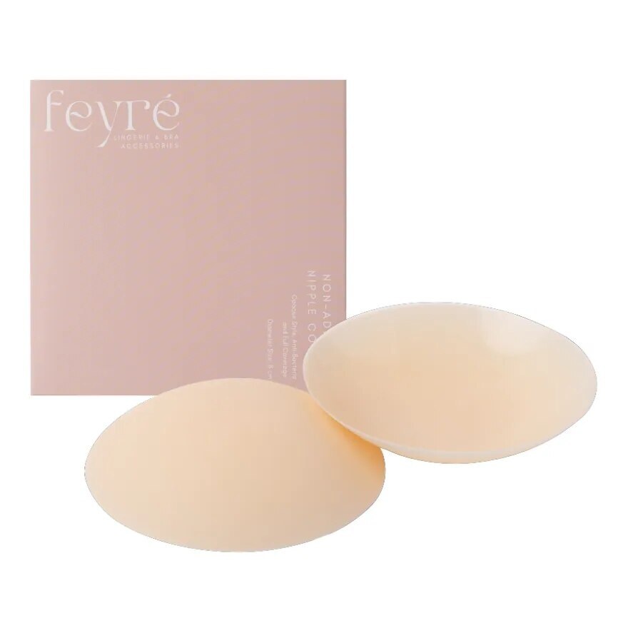 Feyre Opaque No Glue Nipple Covers 8cm Pale