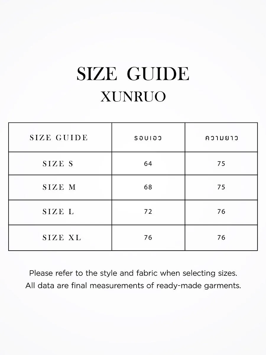 XUNRUO Women Royal Checkmate Skirt Brown