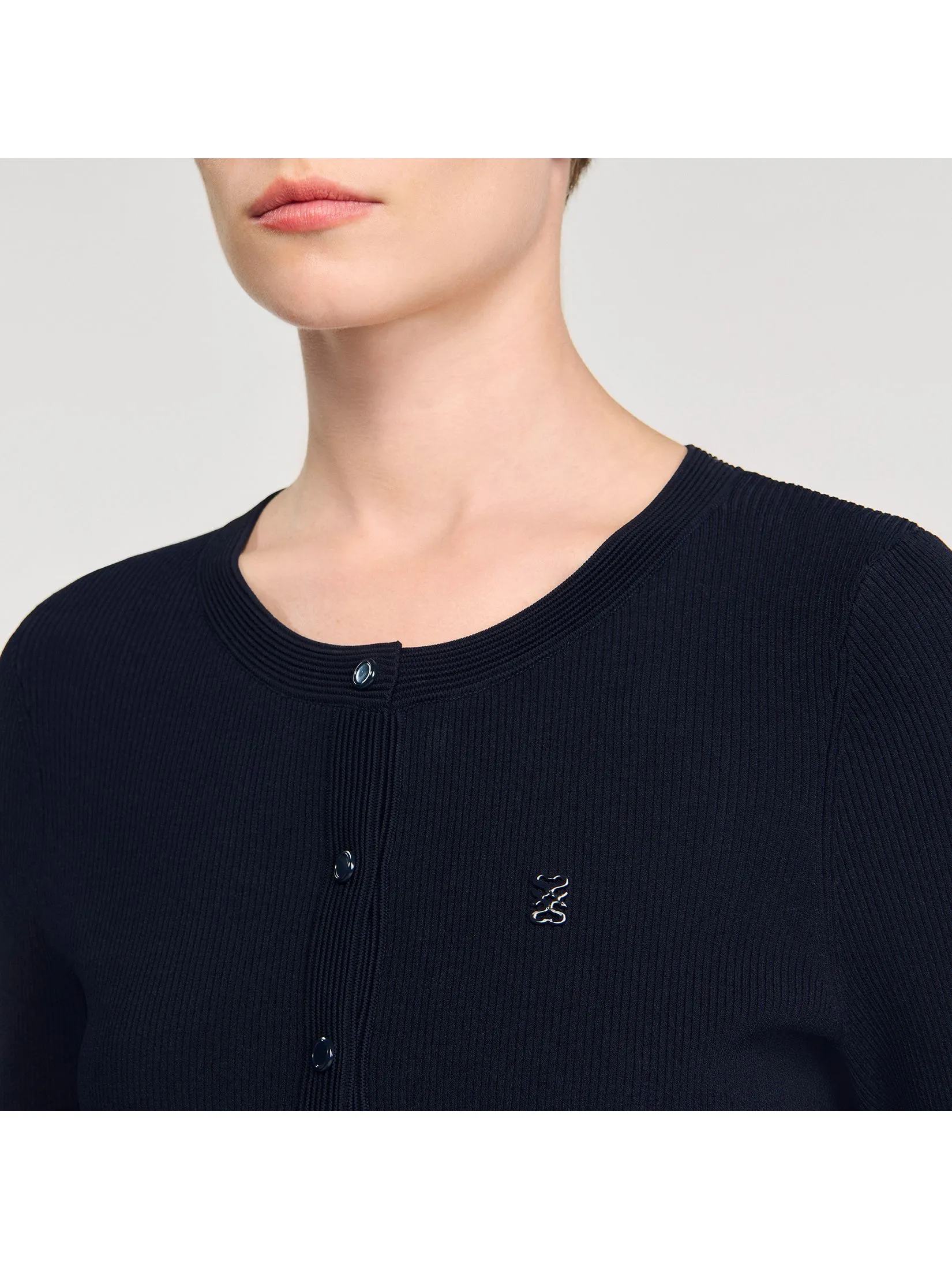 SANDRO Polo Shirt With Decorative Buttons
