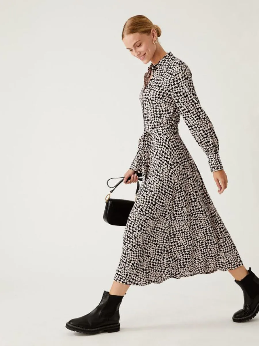 MARKS & SPENCER Floral Round Neck Midaxi Tea Dress T6915450F4