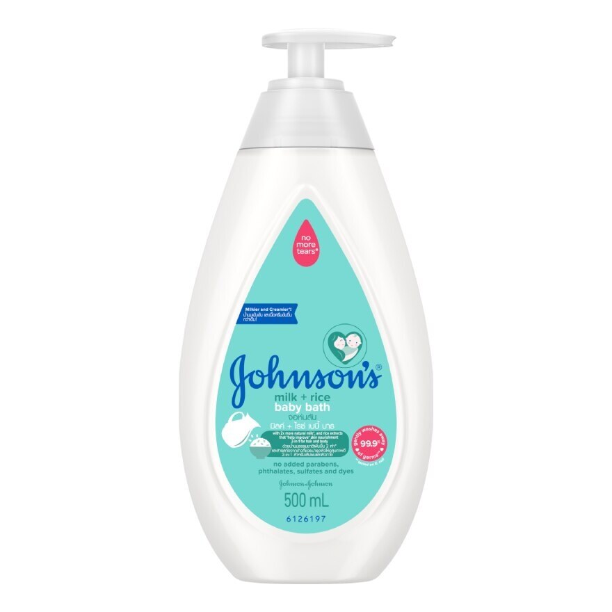Johnson's Baby Bath Milk + Rice 500 Ml. ครีมอาบน้ำนม ผิวนุ่มชุ่มชื่น