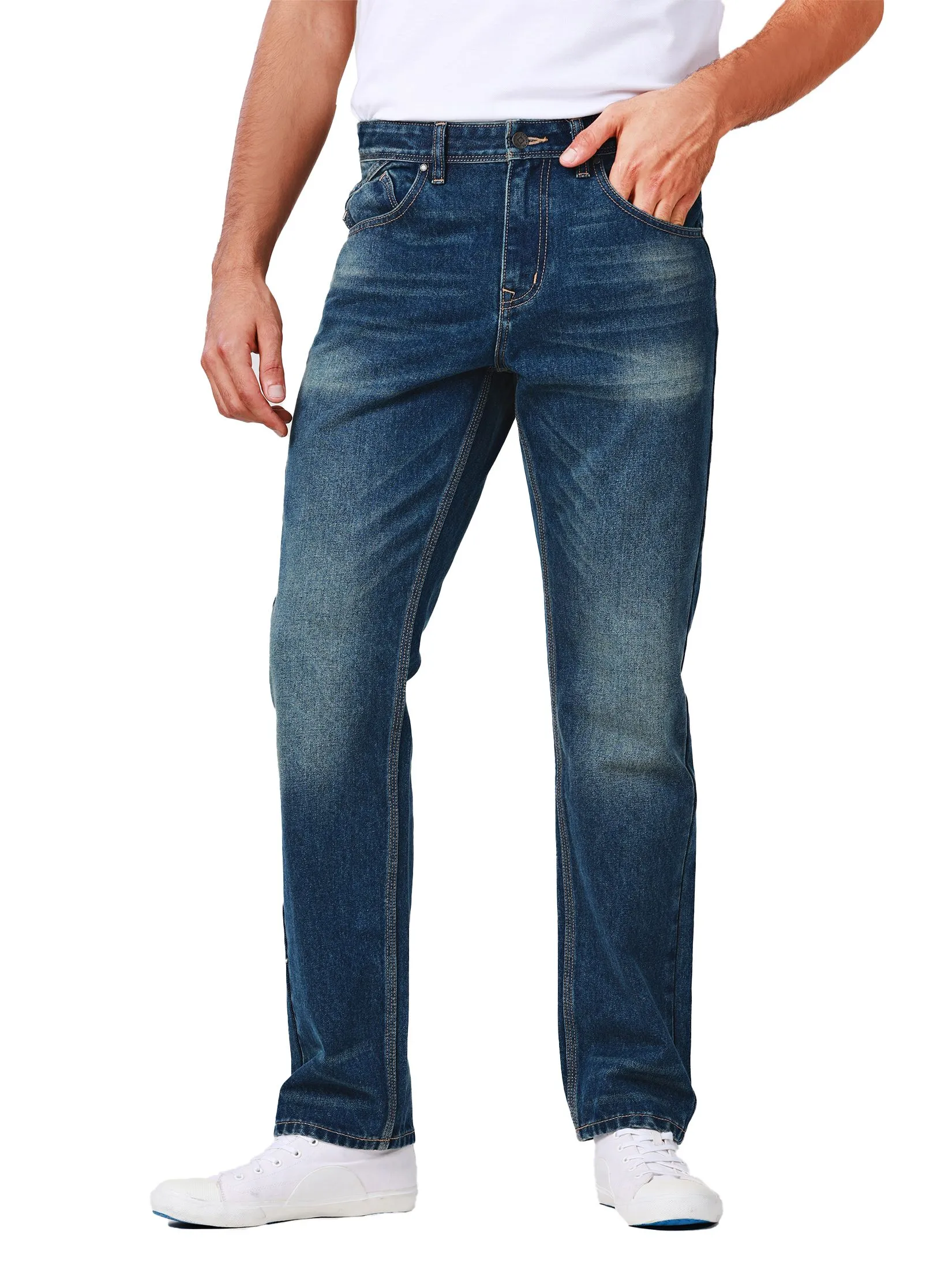 JOHN HENRY Men's Jeans (Straight Fit) DENIM Mid Indigo Size - 29/31