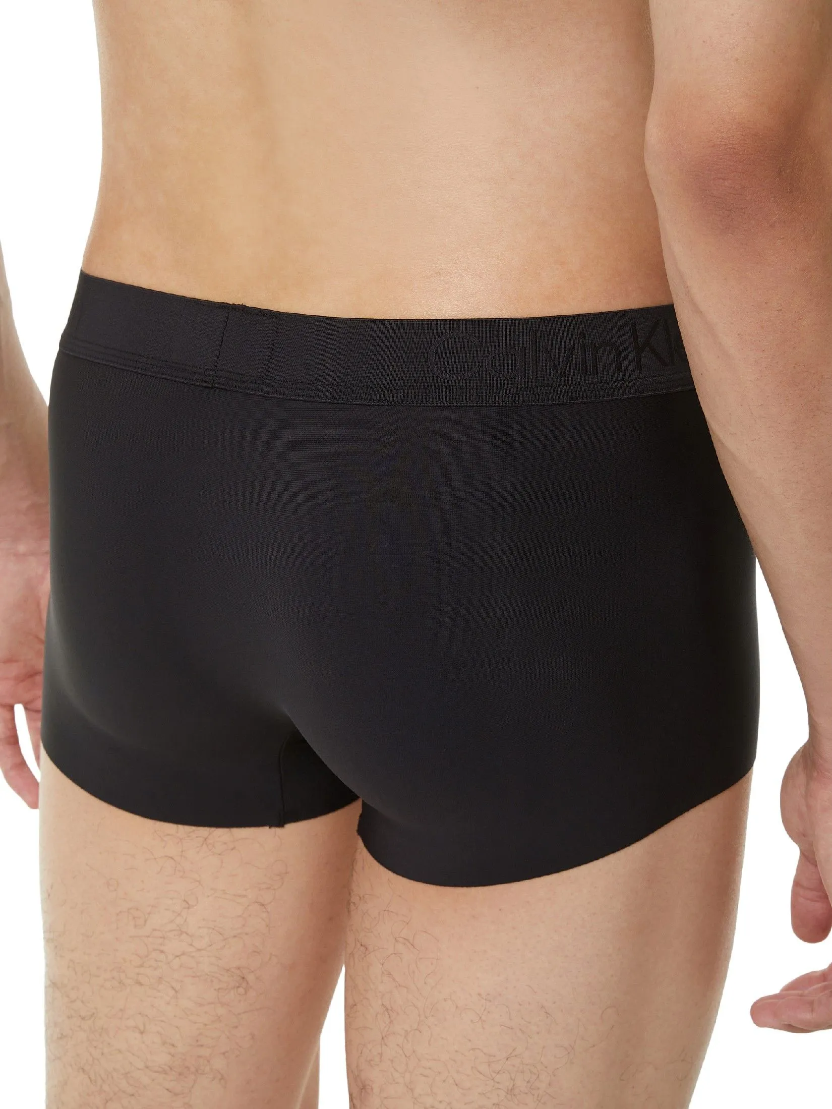 CALVIN KLEIN Men's CK Black Microfiber Stretch Low Rise Trunk Black