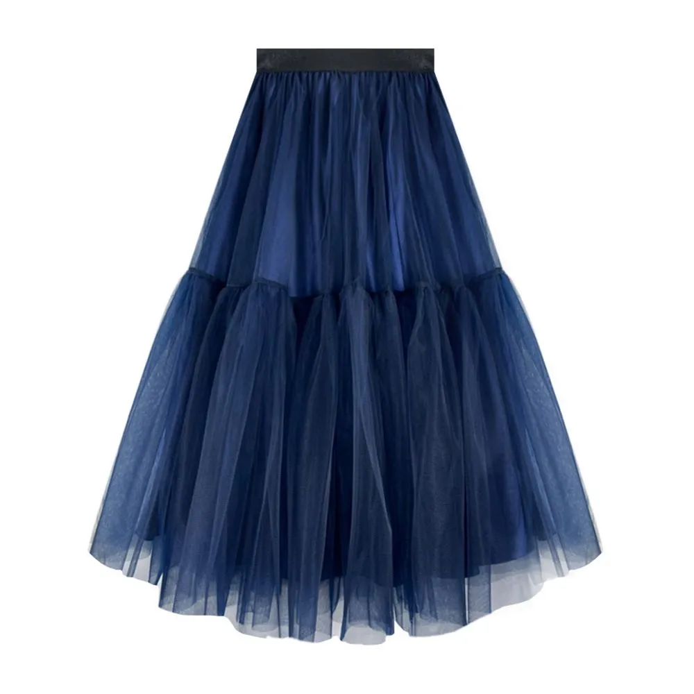 ICONIC NAVY TULLE SKIRT