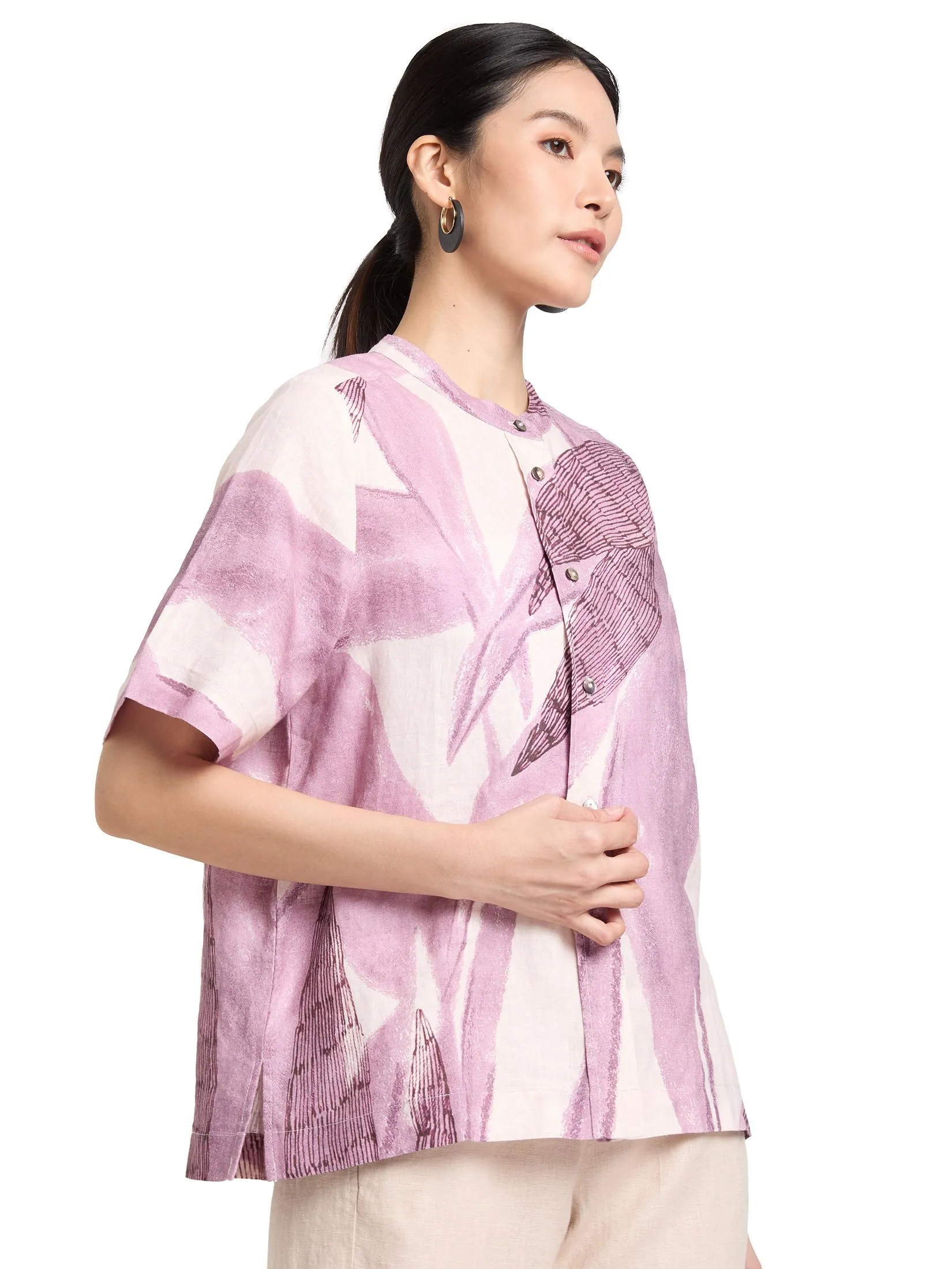 SIMPLICITY Women Blouse Short Sleeves Print