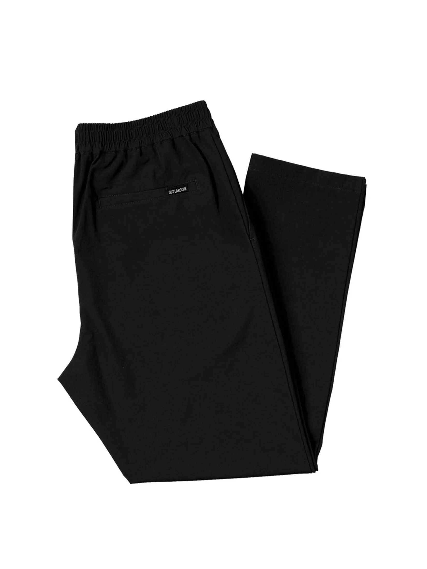 GUY LAROCHE MENWEAR Men’s Jogger Pants – Nylon-Spandex Fabric, Black – Model BSG6200W5BL