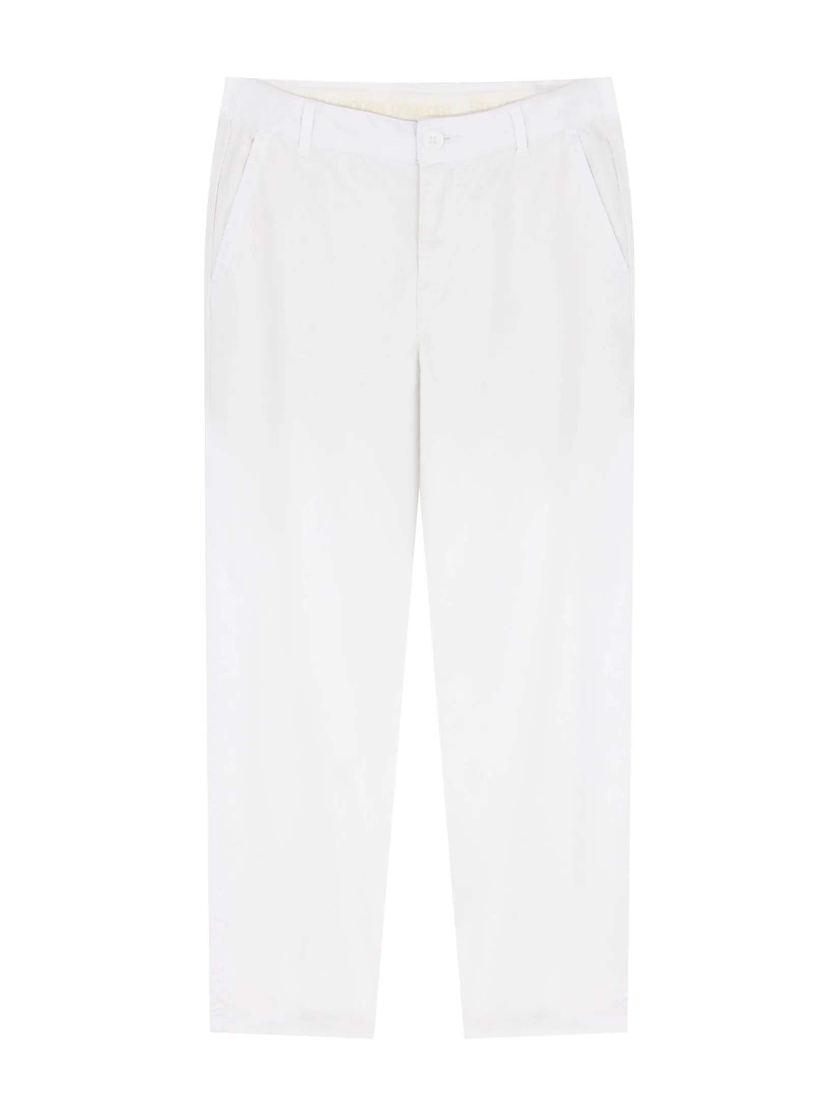 GIORDANO Women's Regular Khakis Audrey Pants (180° Elastic Waist) 01 Signature White