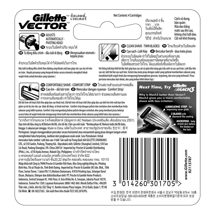 Gillette Vector Blades 4's