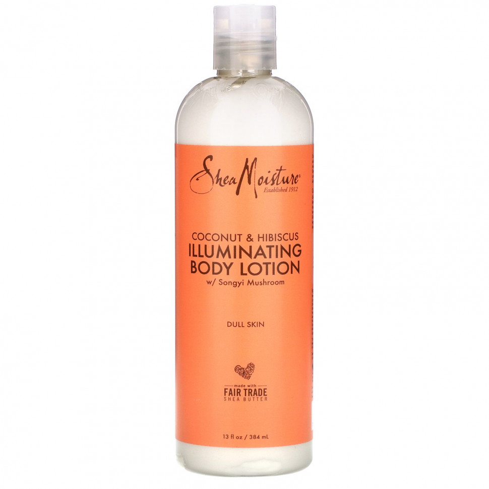 SheaMoisture, Illuminating Body Lotion, Coconut & Hibiscus with Songyi Mushroom, 13 fl oz (384 ml)