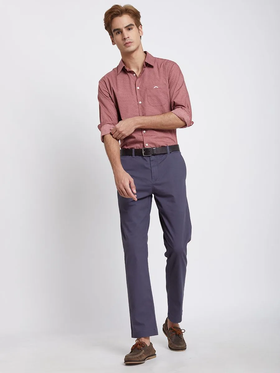 ALUMNUS Men Shirt Long Sleeve Printed Red