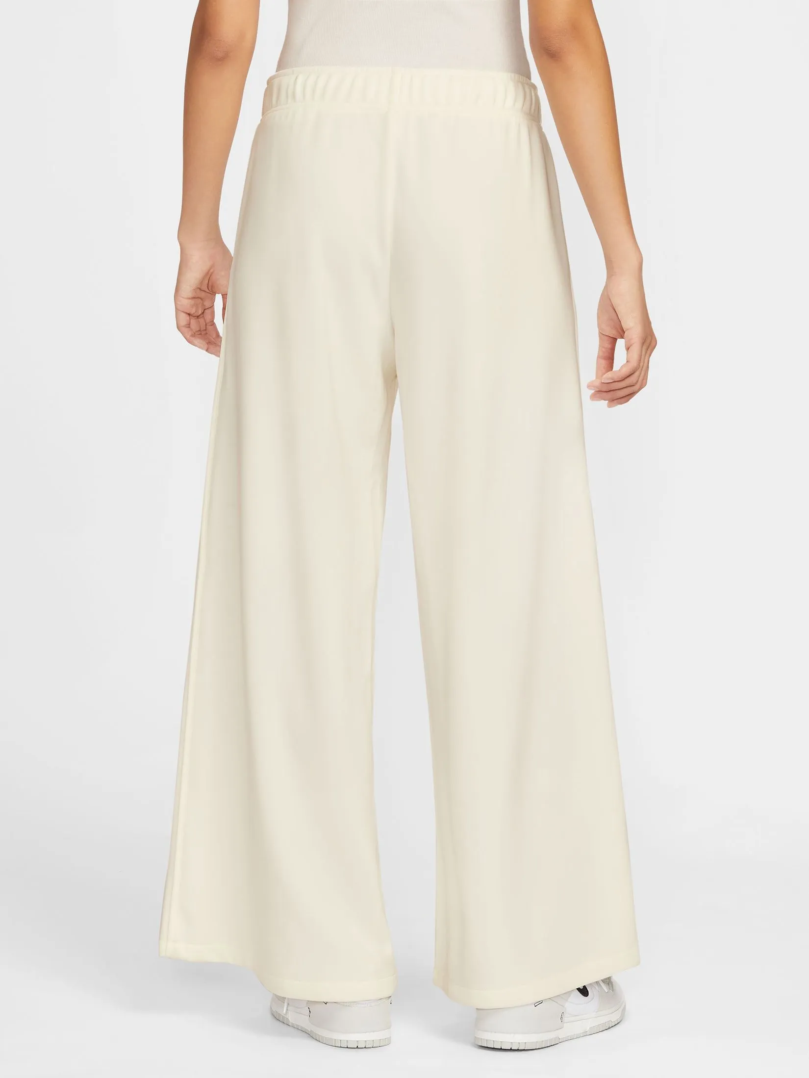 NIKE Women Track Pants Sportswear Mid Rise IH8515-133 Sail/Sail/Black