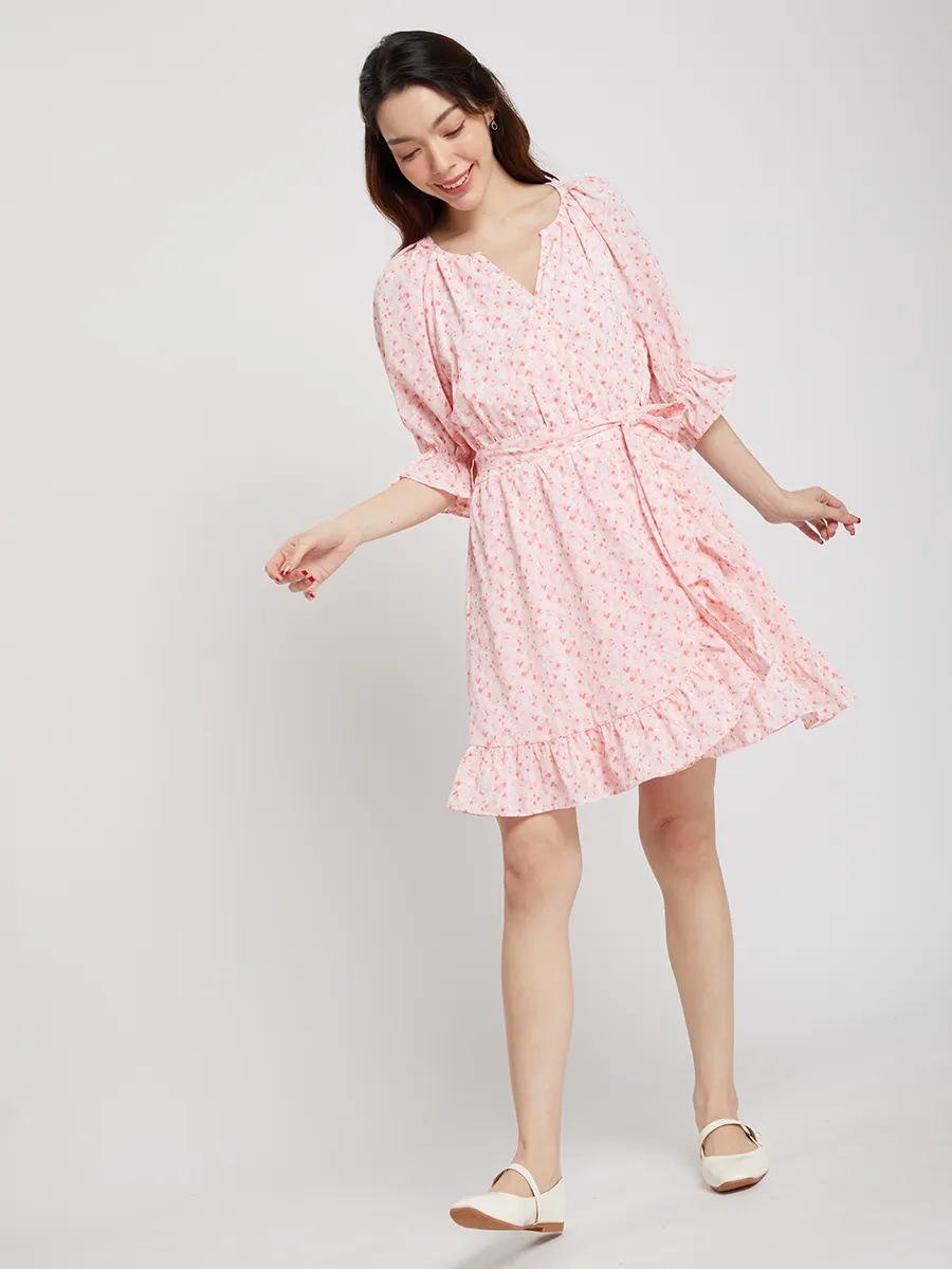 LOLITA Women Mini Dress Puffed Sleeves