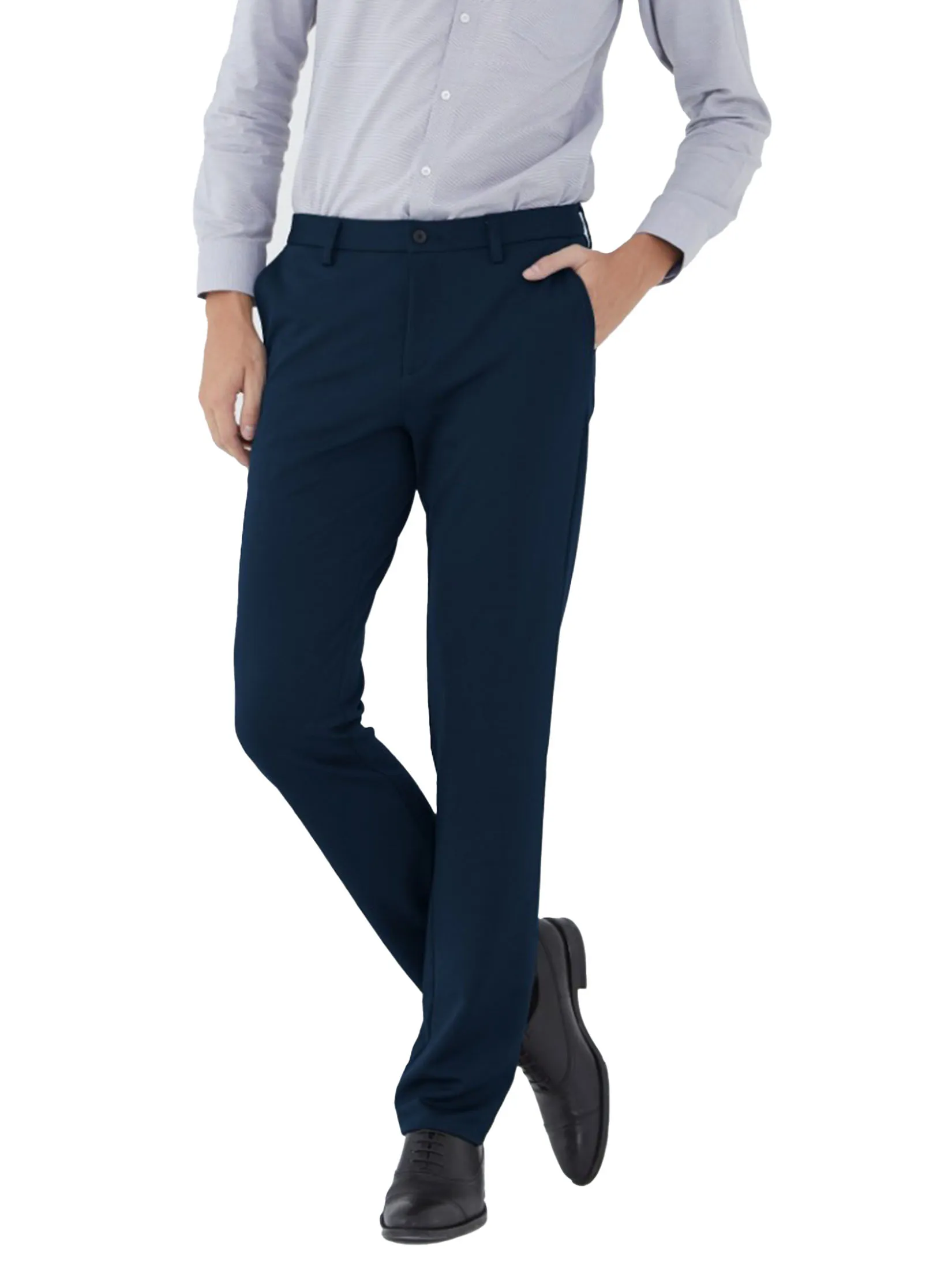 ARROW Men s Pants I-Flex Smart Fit Flat-Front Wrinkle-Free MSCM811 Navy