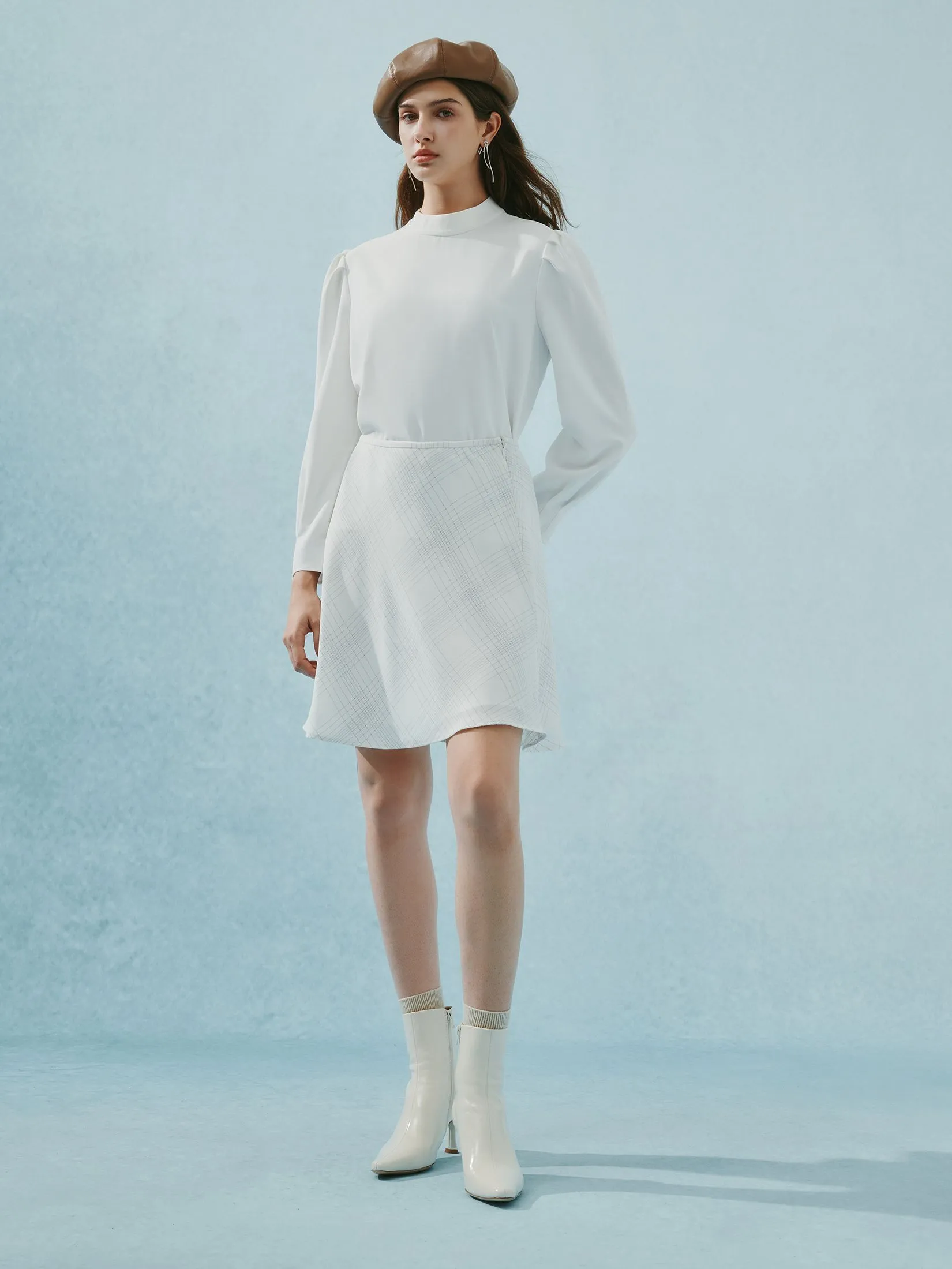 G2000 Women Clothing Poly Textile Crepe Blouse Regular Fit - Off-White